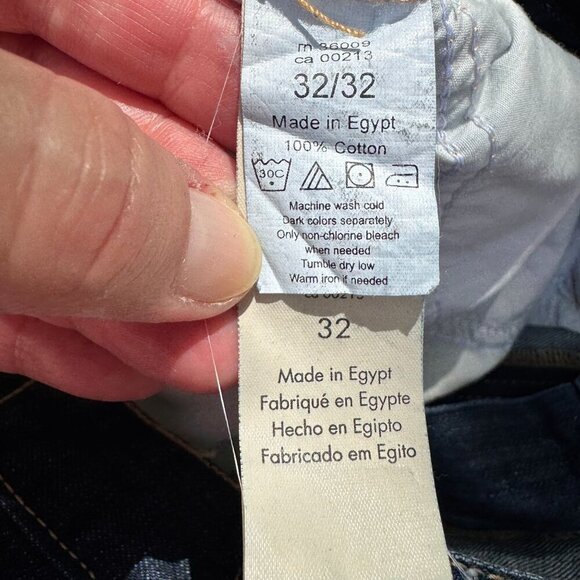 Calvin Klein Mens Dark Wash Relaxed Fit All Cotton Straight Leg Denim Jeans 32x3 - Picture 2 of 11